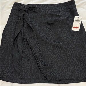 Guess Black Leopard Print Skirt